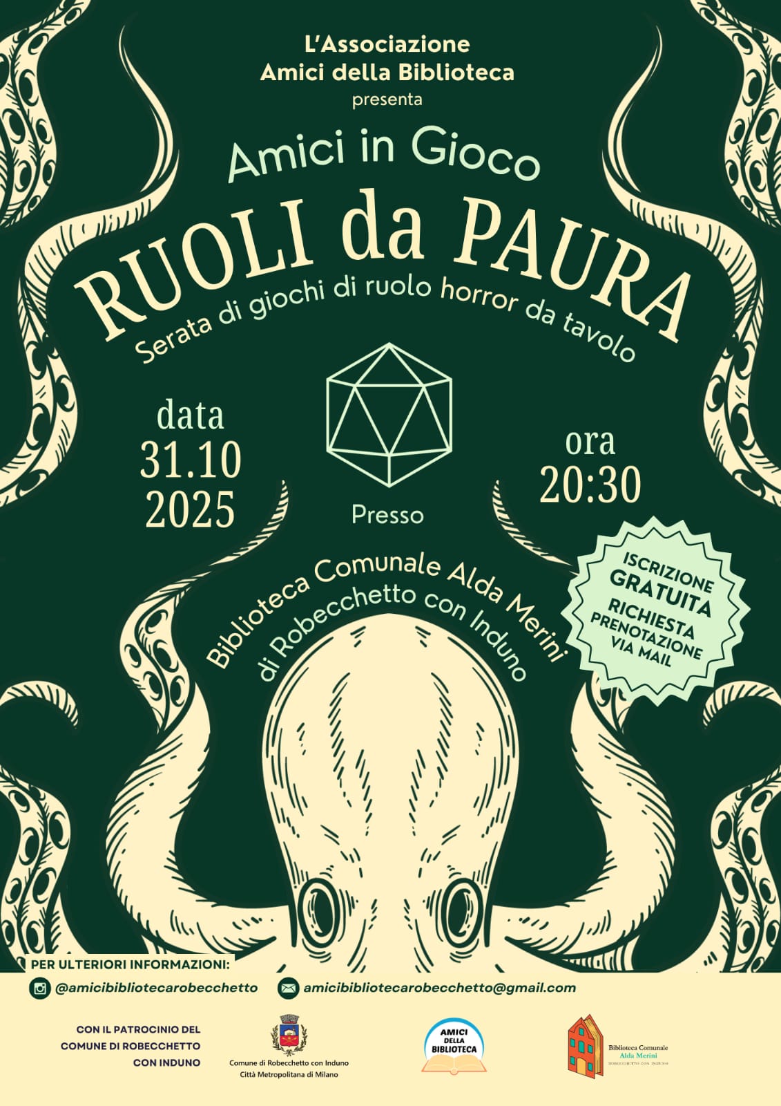 Locandina Ruoli da paura 31 ottobre 2025